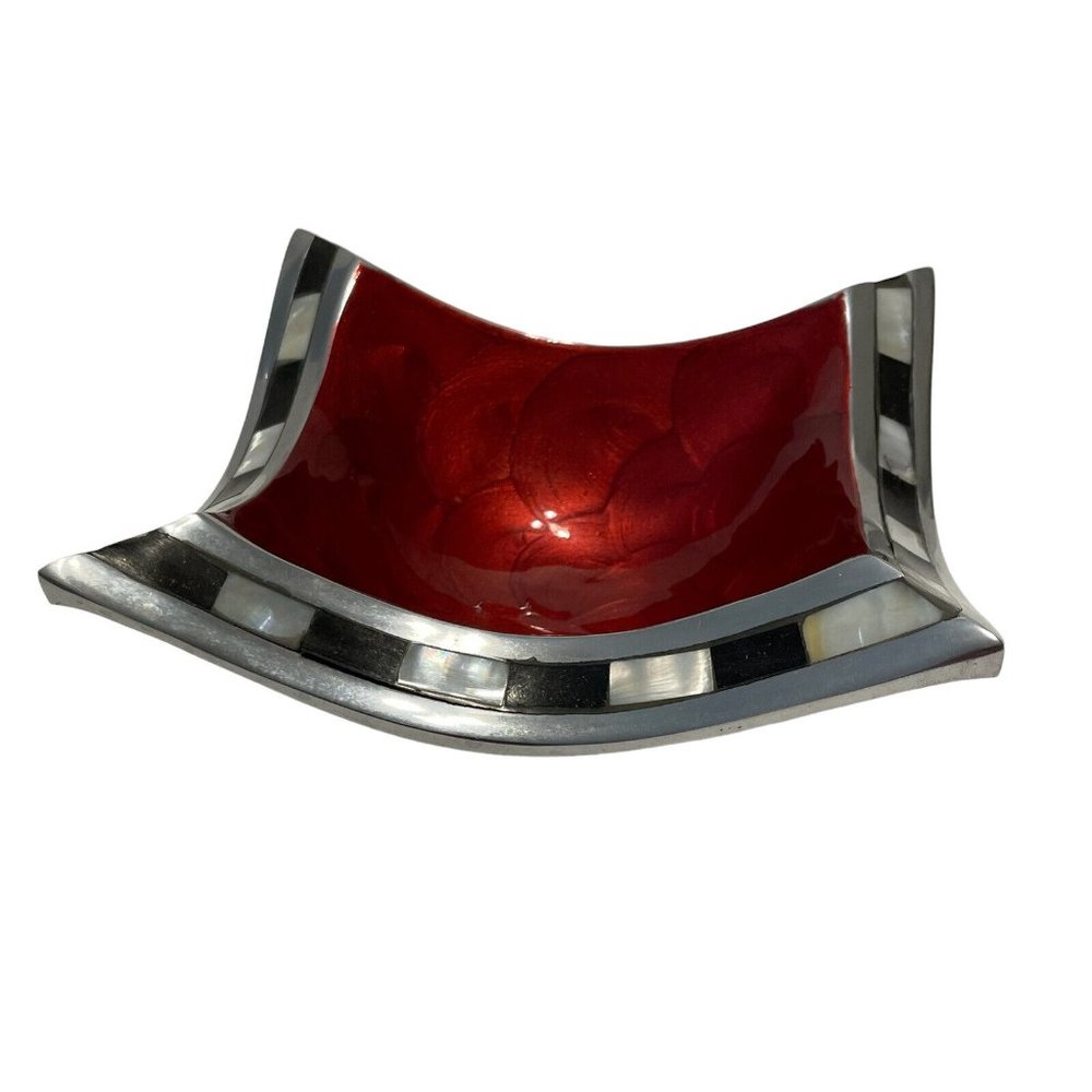 Julia Knight Classic Pagoda Bowl in Candy Apple and Mother of Pearl